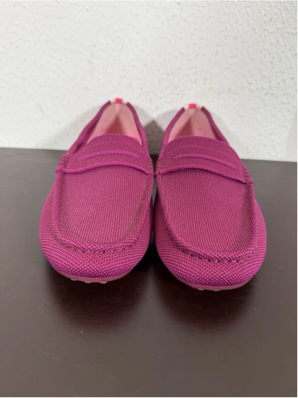 Rothy's The Driver Pink Knit Slip On Loafer Shoes Sz 10 Women Preppy Luxury Chic